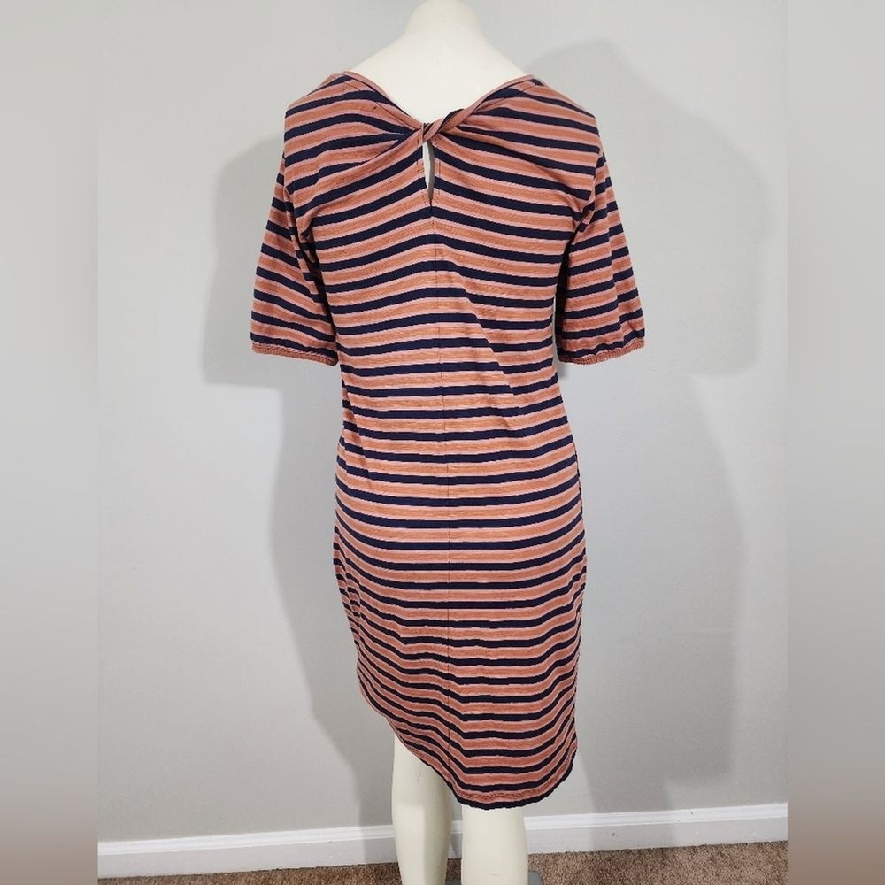 Pact stripe avery midi dress womens‎ S 100% organic cotton casual pockets comfy - Picture 10 of 11